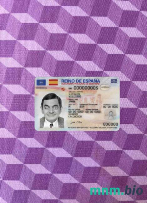 Hiszpania ID (2021-obecnie) fotowygląd szablon PSD